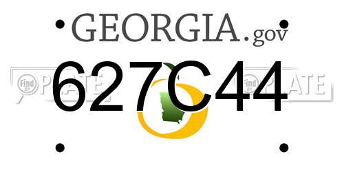 627C44 Georgia License Plate