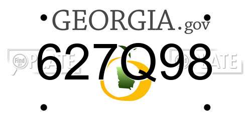 627Q98 Georgia License Plate