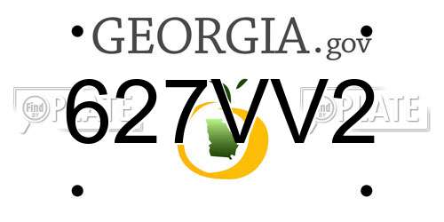627VV2 Georgia License Plate