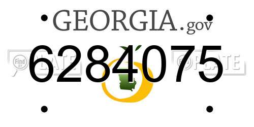 6284075 Georgia License Plate
