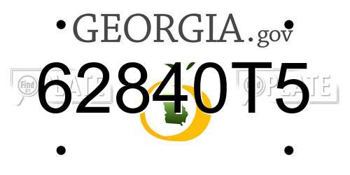 62840T5 Georgia License Plate