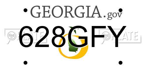 628GFY Georgia License Plate