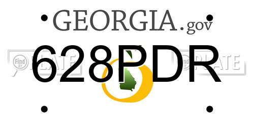 628PDR Georgia License Plate