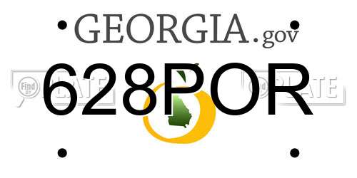 628POR Georgia License Plate