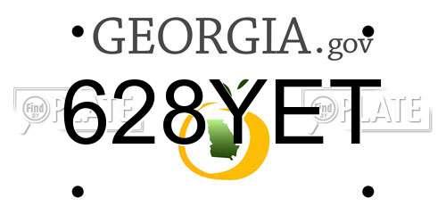 628YET Georgia License Plate