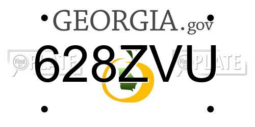 628ZVU Georgia License Plate