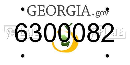 6300082 Georgia License Plate