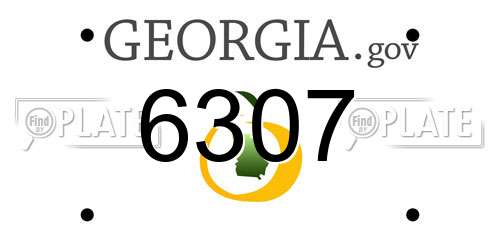 6307 Georgia License Plate