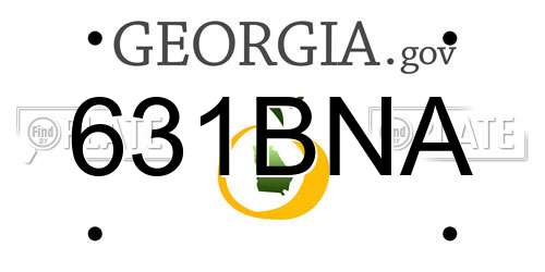 631BNA Georgia License Plate