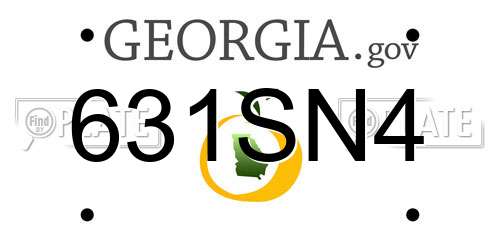 631SN4 Georgia License Plate