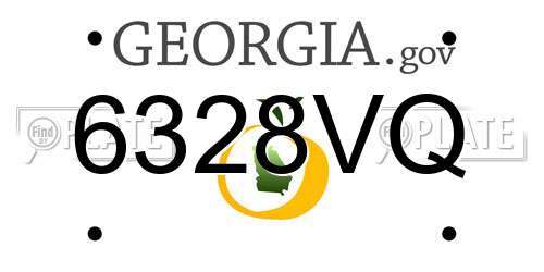 6328VQ Georgia License Plate