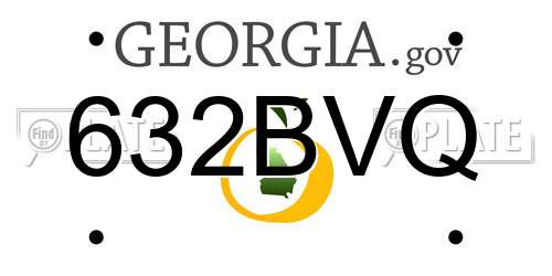 632BVQ Georgia License Plate