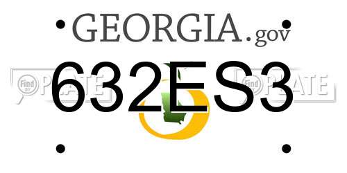 632ES3 Georgia License Plate