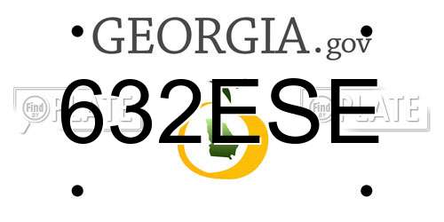 632ESE Georgia License Plate