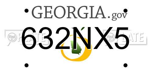 632NX5 Georgia License Plate