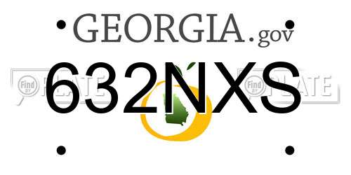 632NXS Georgia License Plate