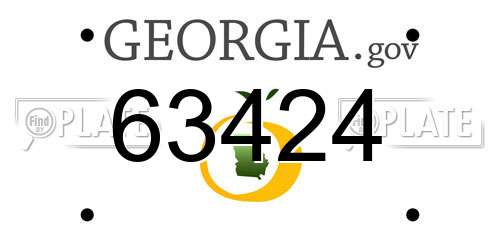 63424 Georgia License Plate