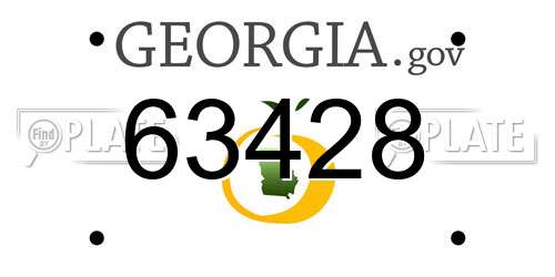 63428 Georgia License Plate