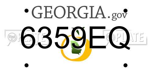 6359EQ Georgia License Plate