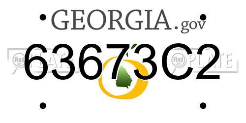 63673C2 Georgia License Plate