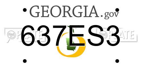 637ES3 Georgia License Plate