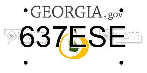 637ESE Georgia License Plate