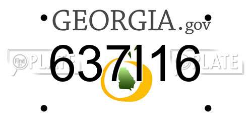 637I16 Georgia License Plate