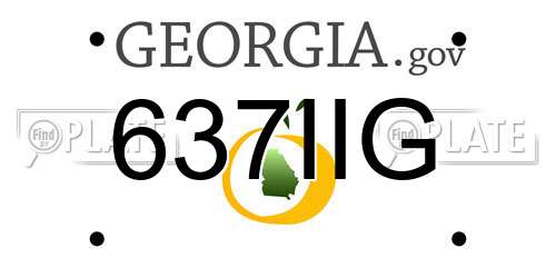 637IIG Georgia License Plate