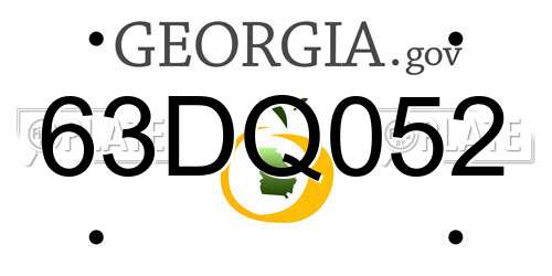 63DQ052 Georgia License Plate