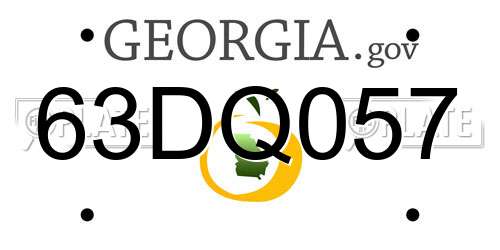 63DQ057 Georgia License Plate