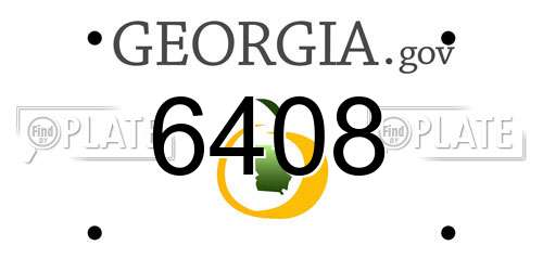 6408 Georgia License Plate