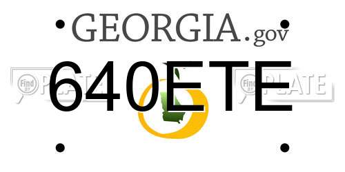 640ETE Georgia License Plate