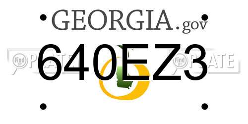 640EZ3 Georgia License Plate