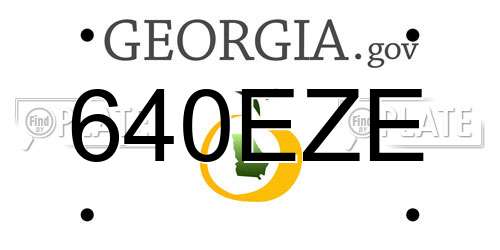 640EZE Georgia License Plate