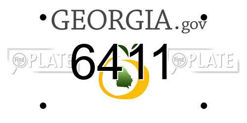 6411 Georgia License Plate