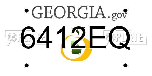 6412EQ Georgia License Plate