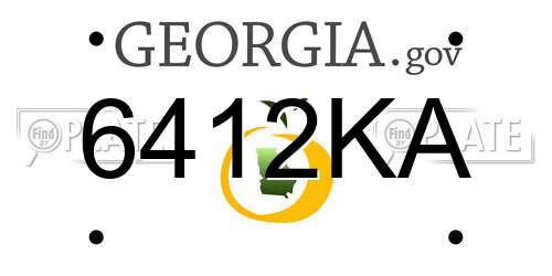6412KA Georgia License Plate