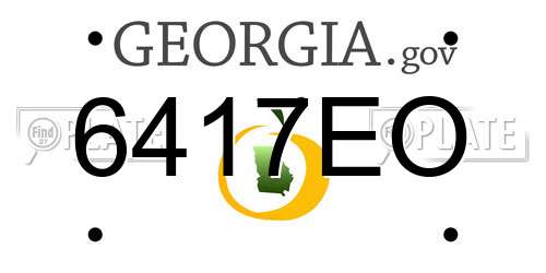 6417EO Georgia License Plate