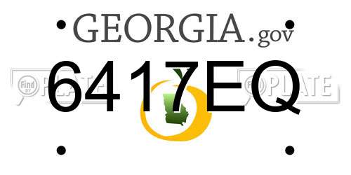 6417EQ Georgia License Plate