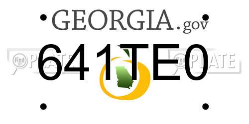 641TE0 Georgia License Plate