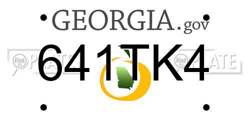 641TK4 Georgia License Plate