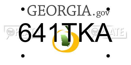 641TKA Georgia License Plate