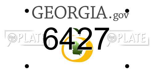 6427 Georgia License Plate