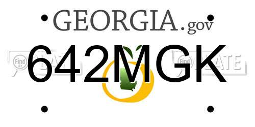 642MGK Georgia License Plate
