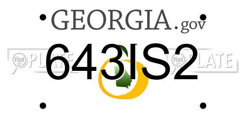 643IS2 Georgia License Plate