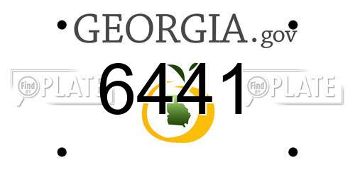 6441 Georgia License Plate