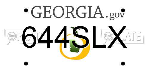 644SLX Georgia License Plate