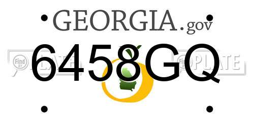 6458GQ Georgia License Plate