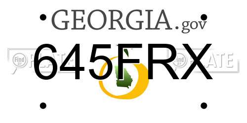 645FRX Georgia License Plate