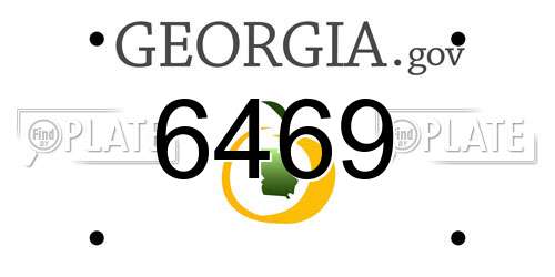 6469 Georgia License Plate